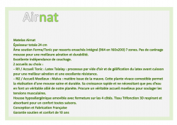 Matelas excellent rapport qualité prix haut de gamme français Airnat, ressort et latex naturel, ressort et mousse naturel